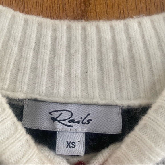 RAILS “Lana” Tiger Stripe Crewneck Sweater (Grey / White): Sz XS - Picture 5 of 6